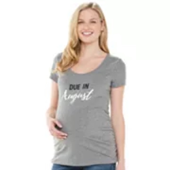 a:glow Tops - COPY - Maternity “Due In” Graphic Tees (All Size XXL)